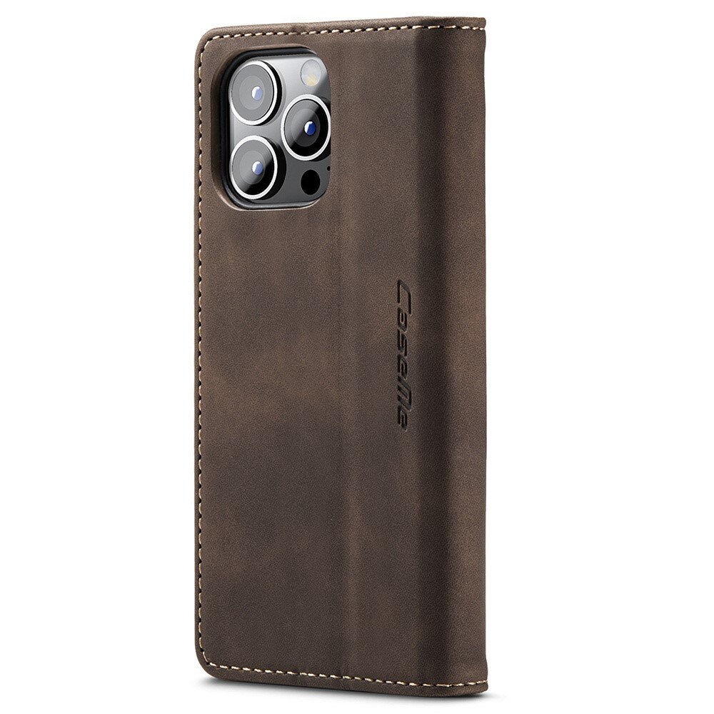 iPhone 15 Pro Slim Wallet Case Brown