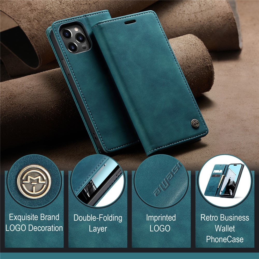 iPhone 15 Pro Slim Wallet Case Blue