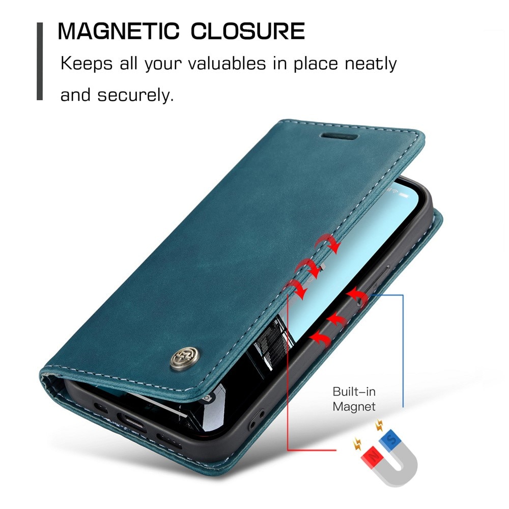 iPhone 15 Pro Slim Wallet Case Blue