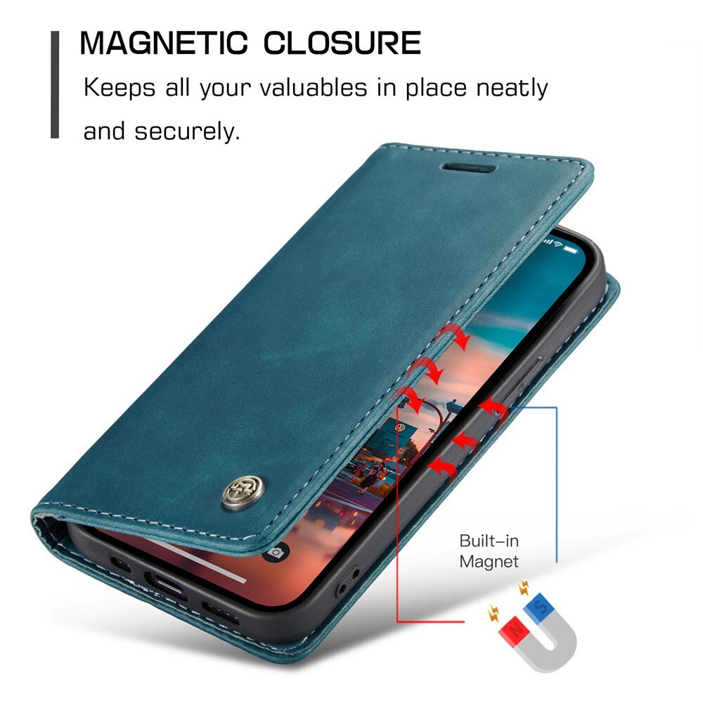 iPhone 15 Slim Wallet Case Blue