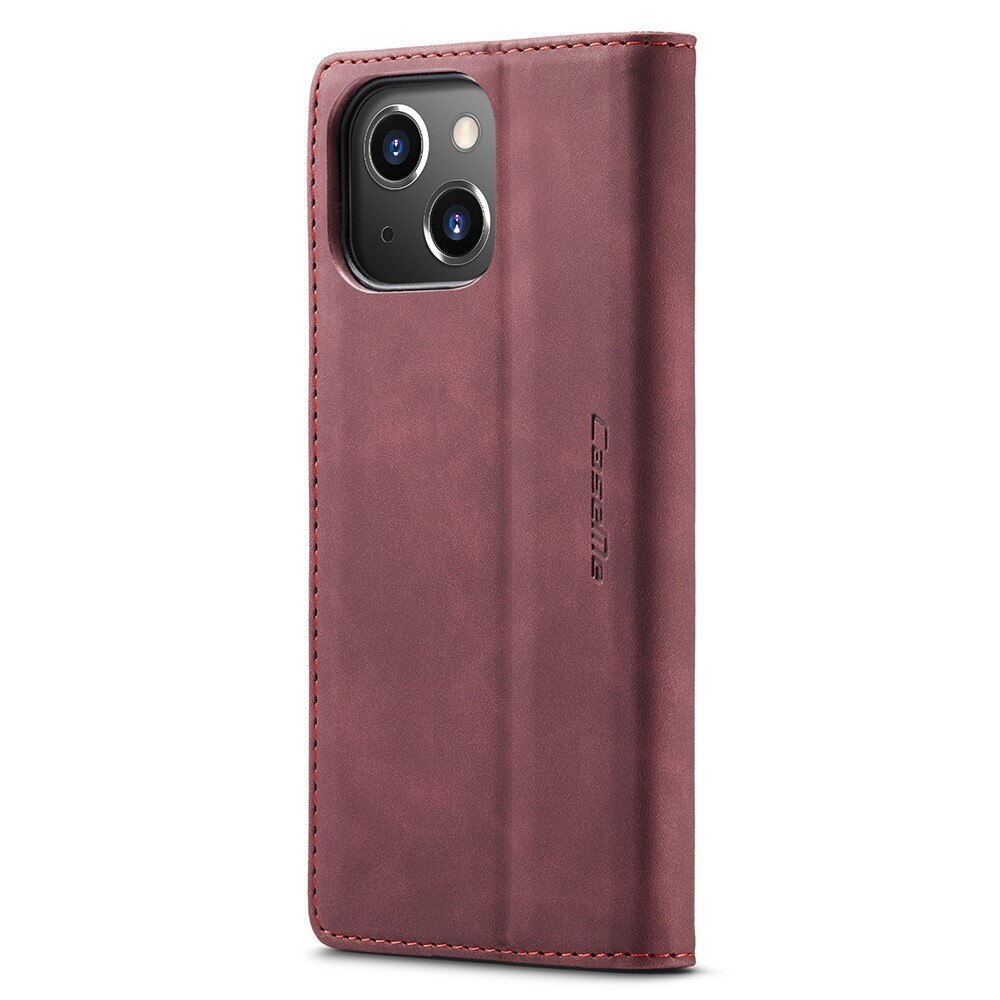 iPhone 15 Slim Wallet Case Red