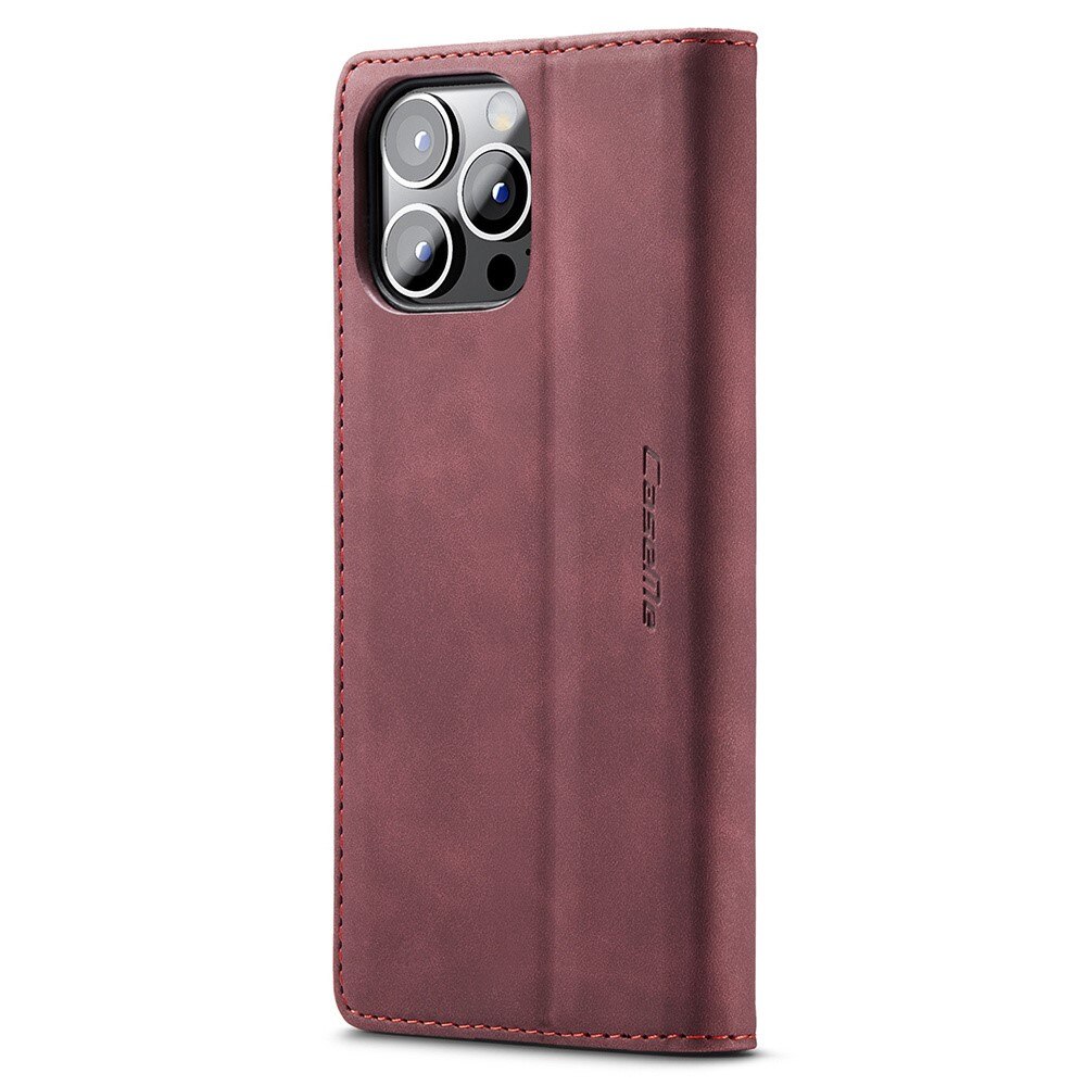 iPhone 15 Pro Max Slim Wallet Case Red