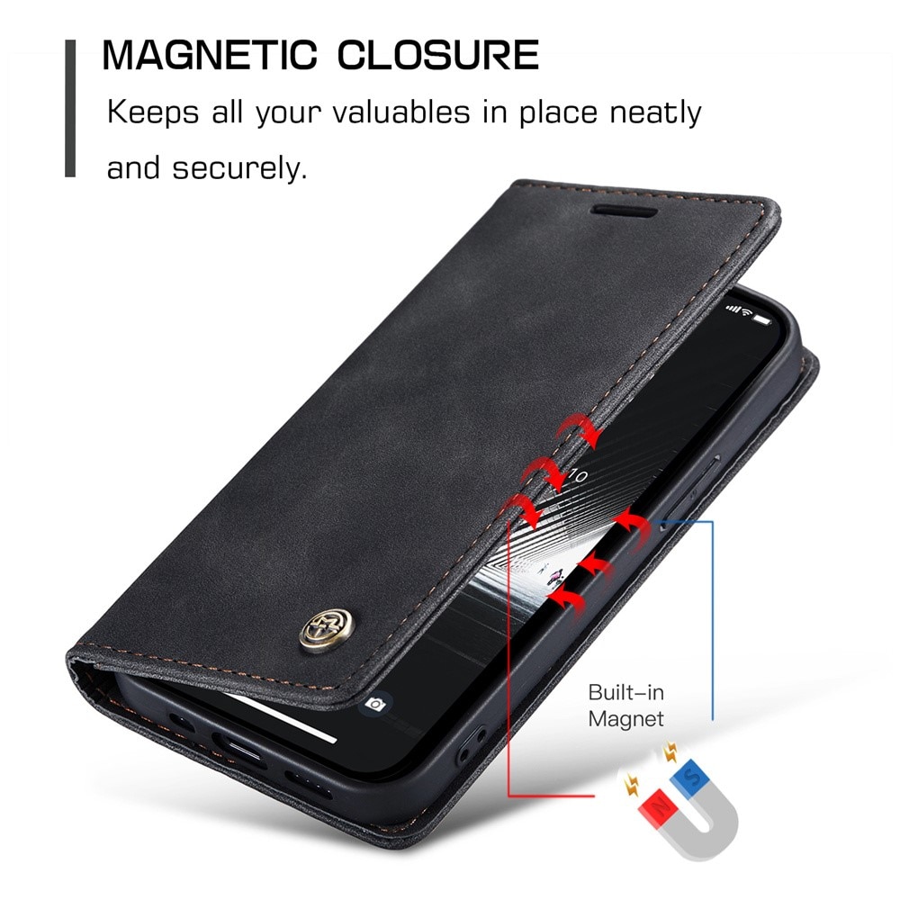 iPhone 15 Plus Slim Wallet Case Black