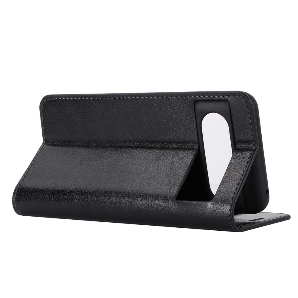 Google Pixel 8 Genuine Leather Wallet Case Black