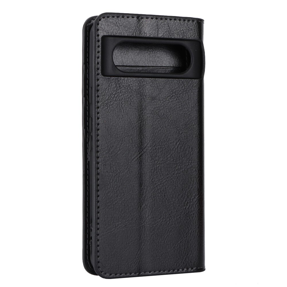 Google Pixel 8 Genuine Leather Wallet Case Black