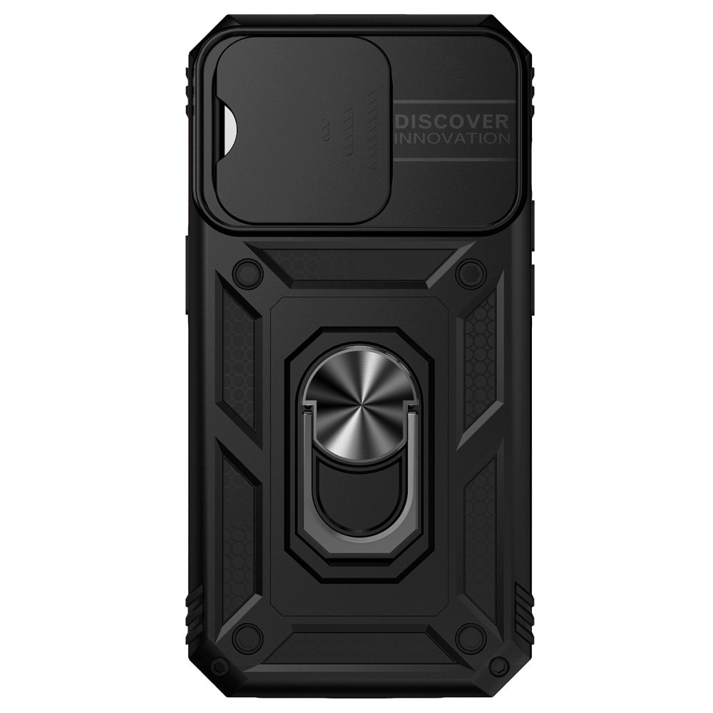 iPhone 15 Pro Hybrid Case Tech Ring w. Camera Protector Black