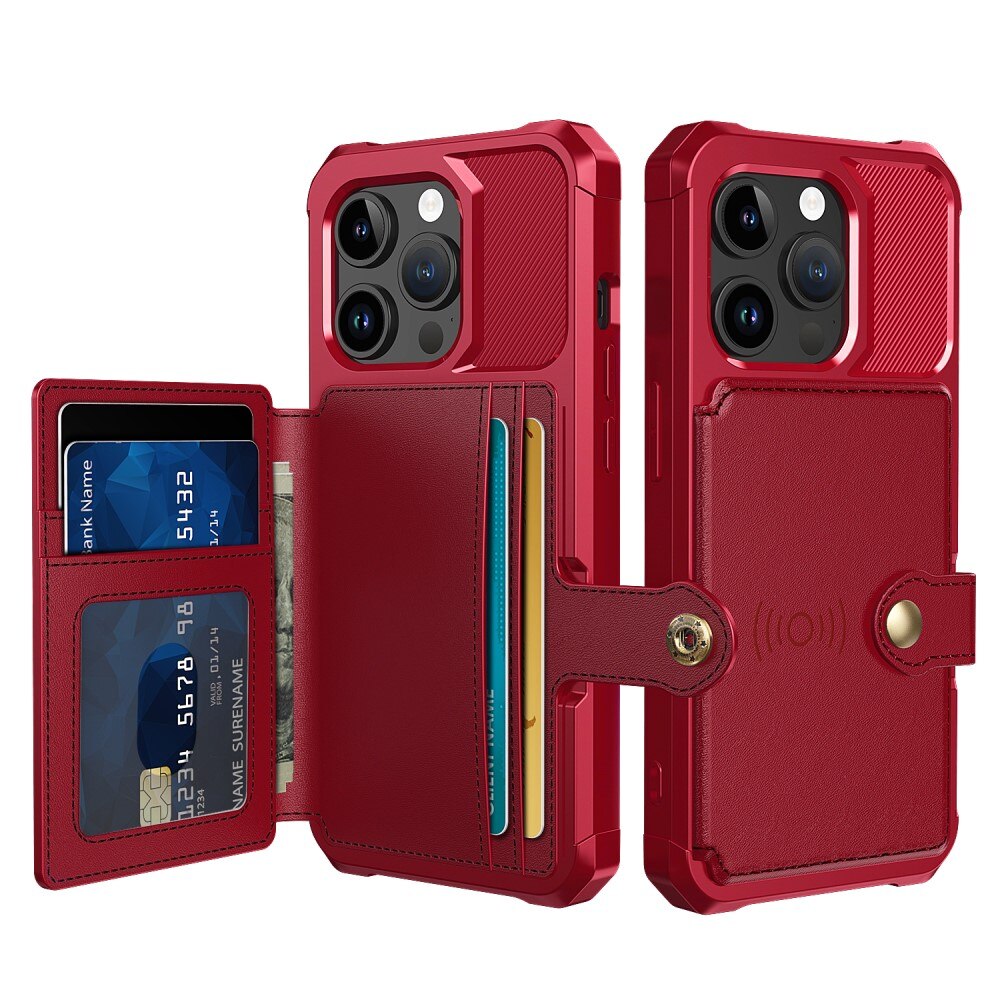 iPhone 15 Pro Max Tough Multi-slot Case Red