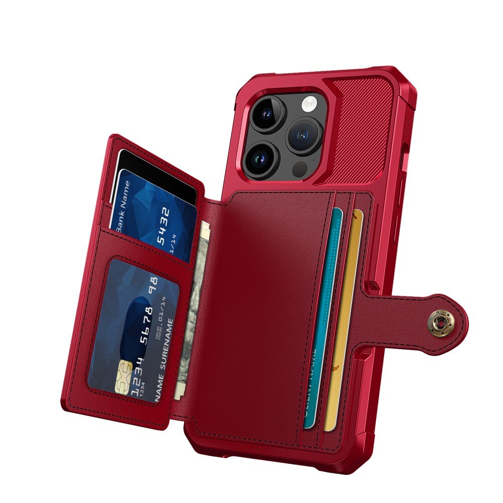 iPhone 15 Pro Max Tough Multi-slot Case Red