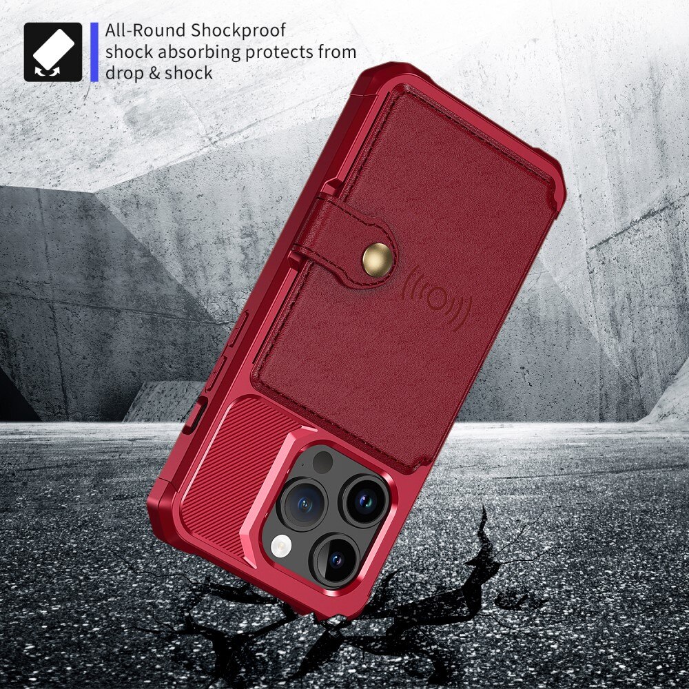 iPhone 15 Pro Max Tough Multi-slot Case Red