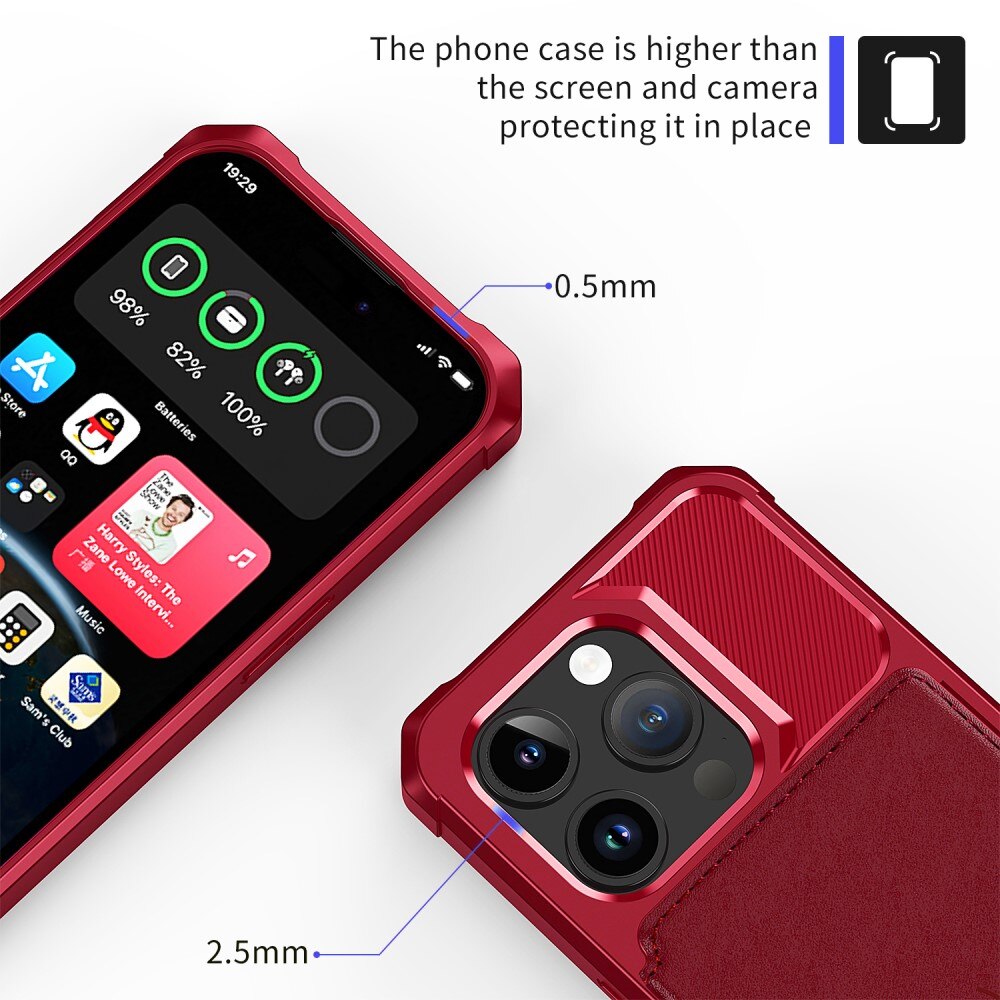 iPhone 15 Pro Max Tough Multi-slot Case Red