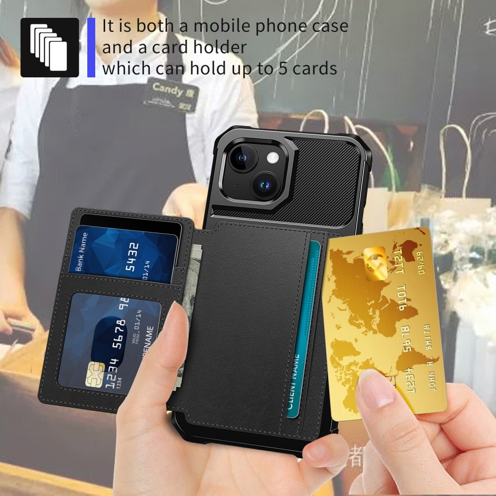 iPhone 15 Tough Multi-slot Case Black