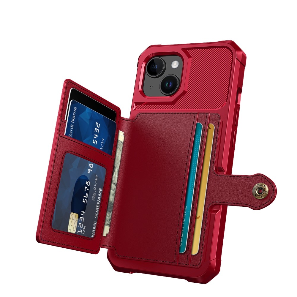 iPhone 15 Tough Multi-slot Case Red