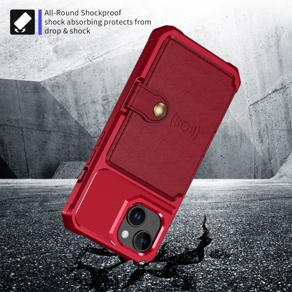 iPhone 15 Tough Multi-slot Case Red