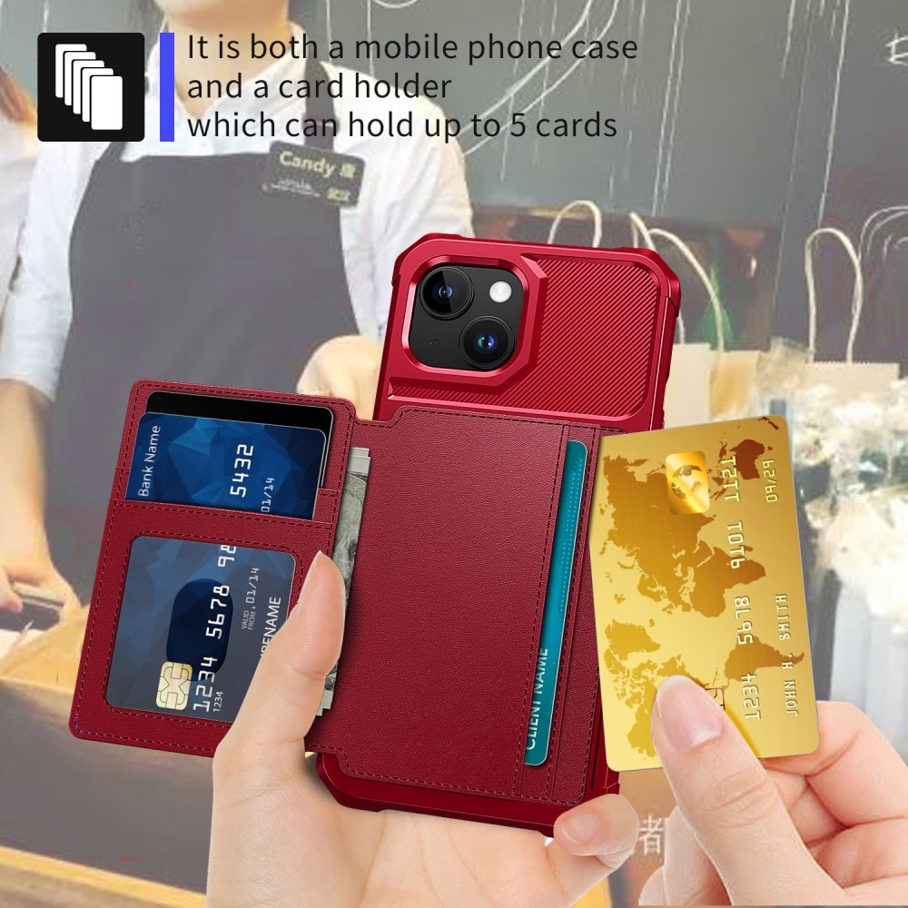 iPhone 15 Tough Multi-slot Case Red