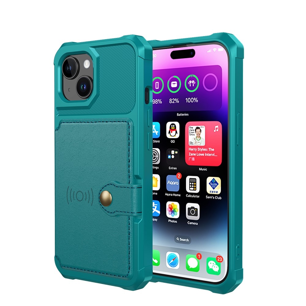 iPhone 15 Tough Multi-slot Case Green