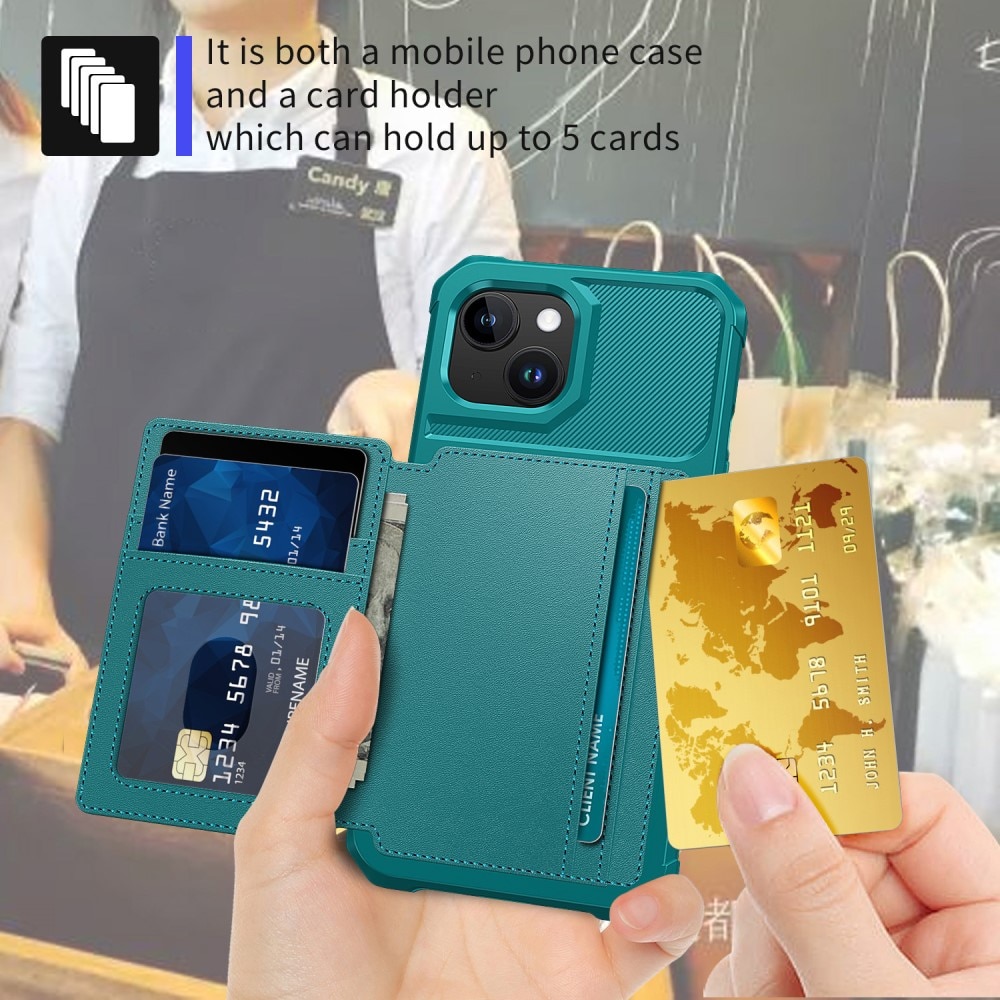 iPhone 15 Tough Multi-slot Case Green