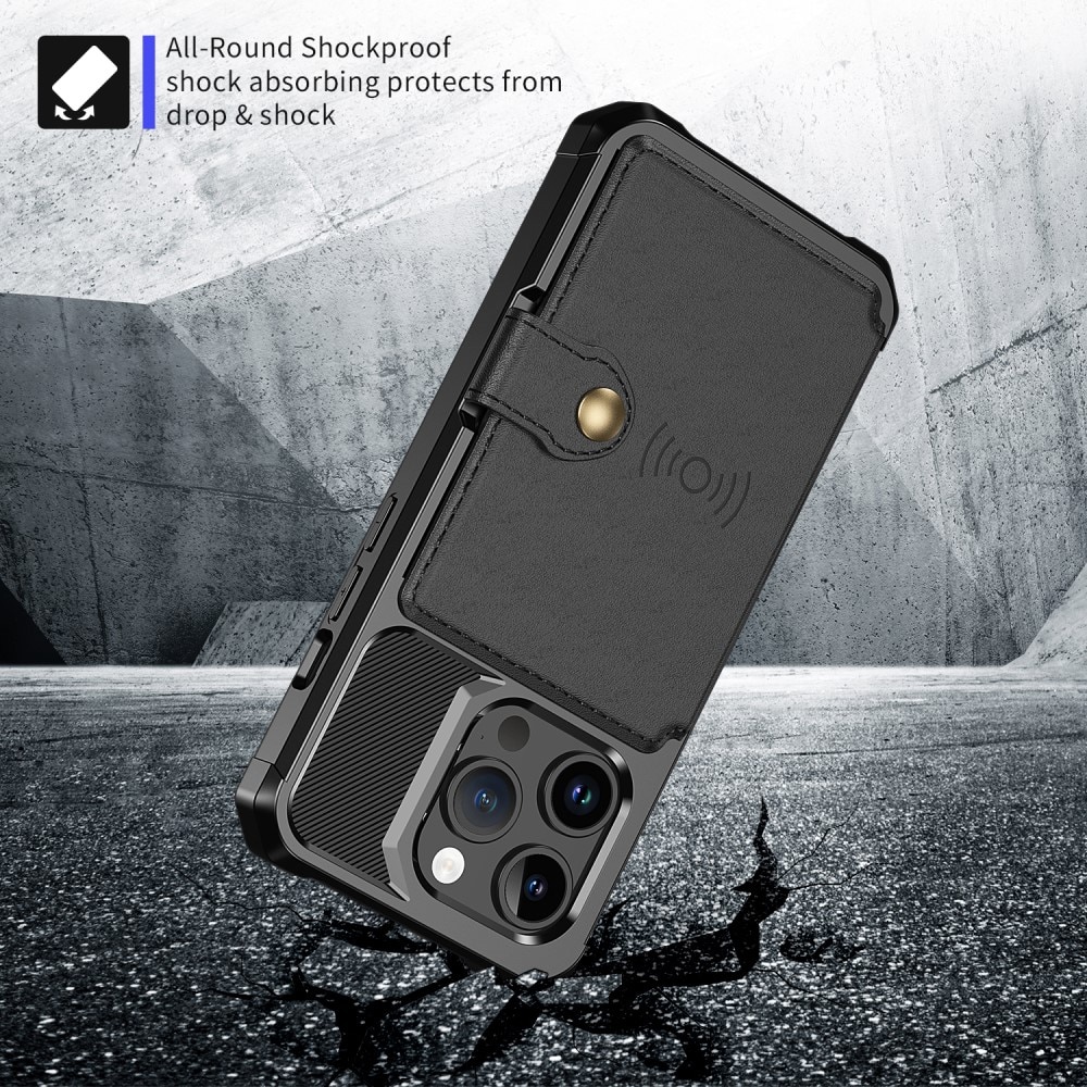 iPhone 15 Pro Tough Multi-slot Case Black