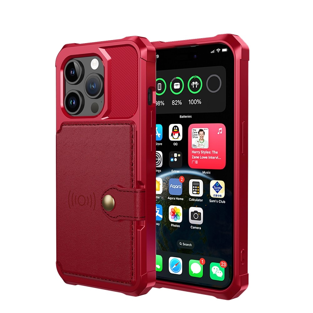 iPhone 15 Pro Tough Multi-slot Case Red