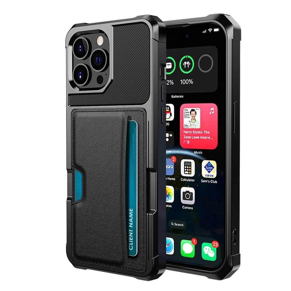 iPhone 15 Pro Max Tough Card Case Black