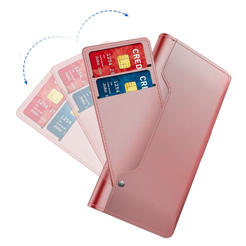 iPhone 15 Pro Max Wallet Case Mirror Pink Gold