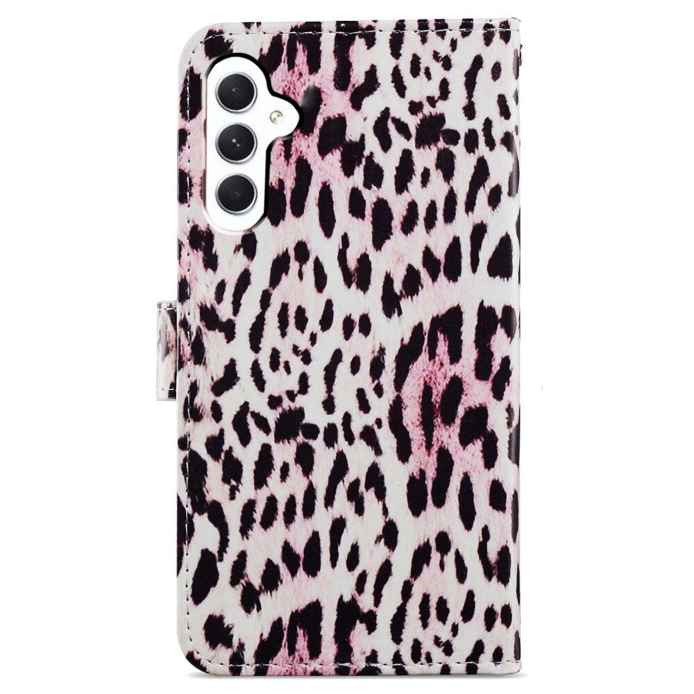 Samsung Galaxy A15 Wallet Book Cover Pink Leopard