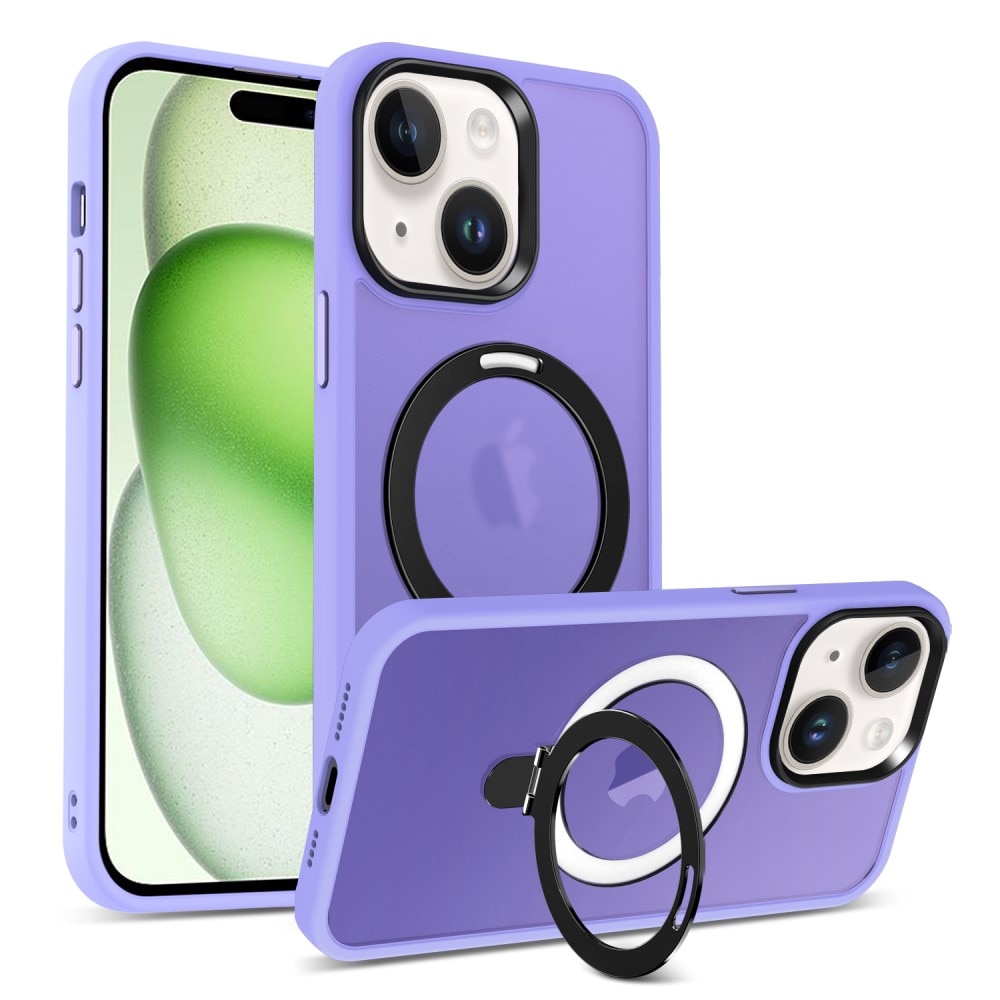 iPhone 15 Hybrid Case MagSafe Ring Purple