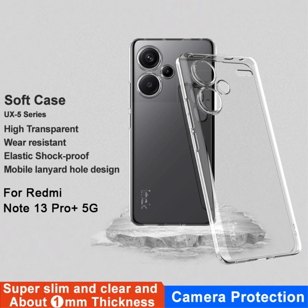 Imak Coque TPU Case Xiaomi Redmi Note 13 Pro Plus, Crystal Clear
