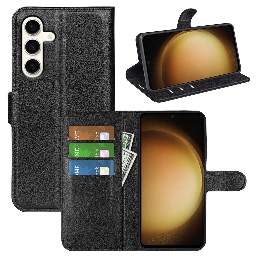 Samsung Galaxy S24 Wallet Book Cover Black