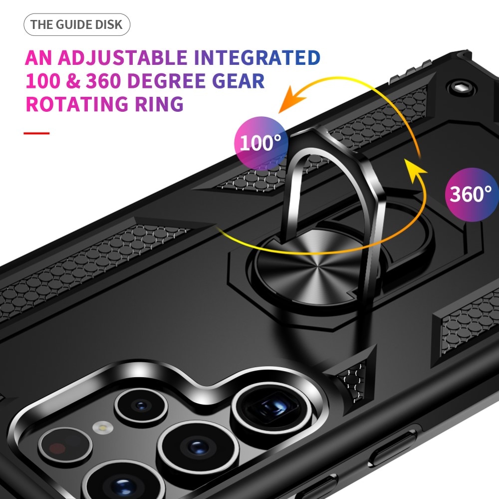 Samsung Galaxy S24 Ultra Hybrid Case Tech Ring Black