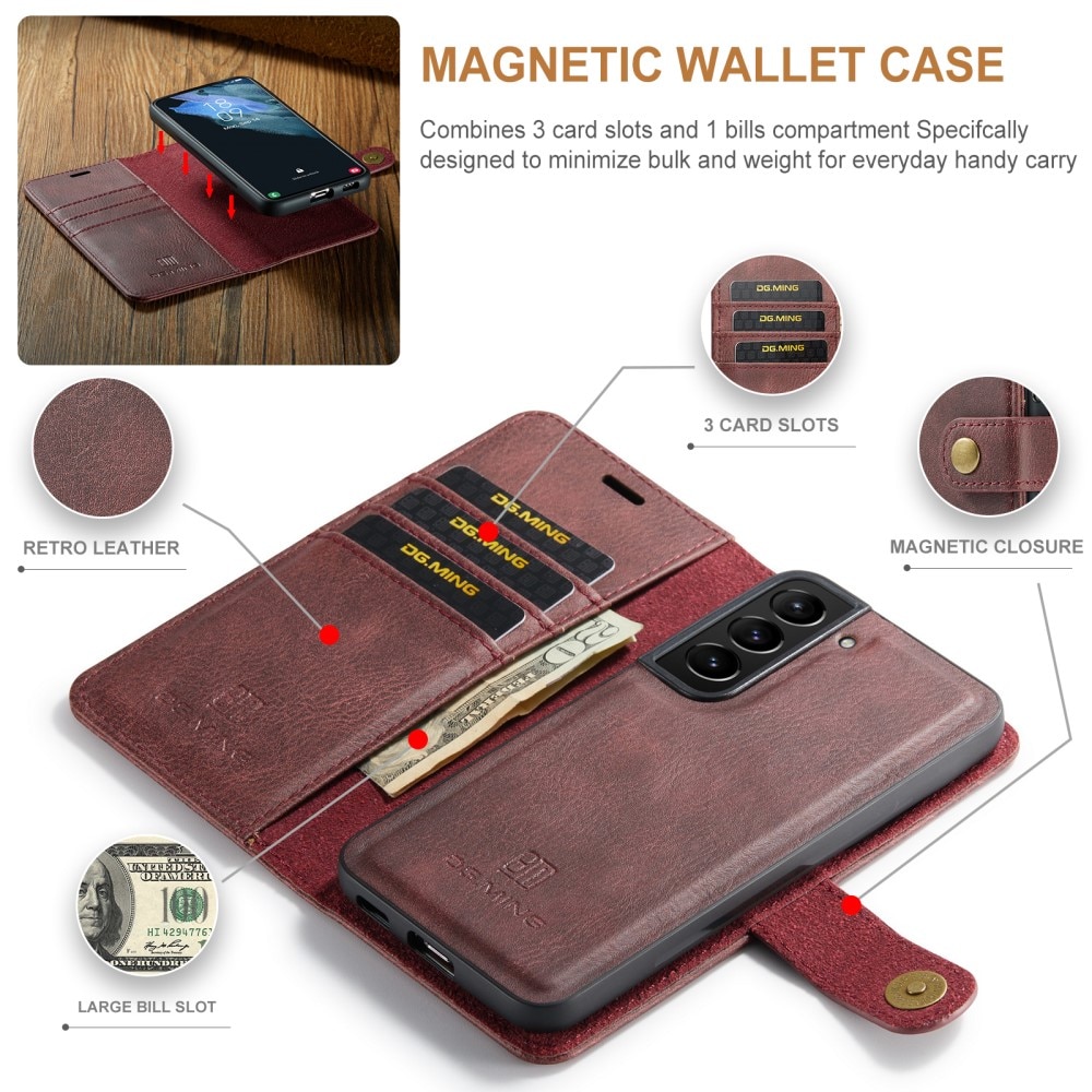 Samsung Galaxy S24 Plus Magnet Wallet Red