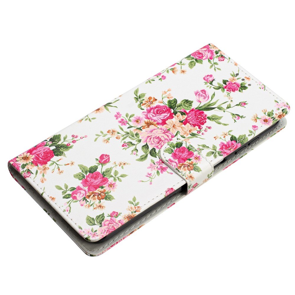 Samsung Galaxy A55 Wallet Book Cover Pink Flowers