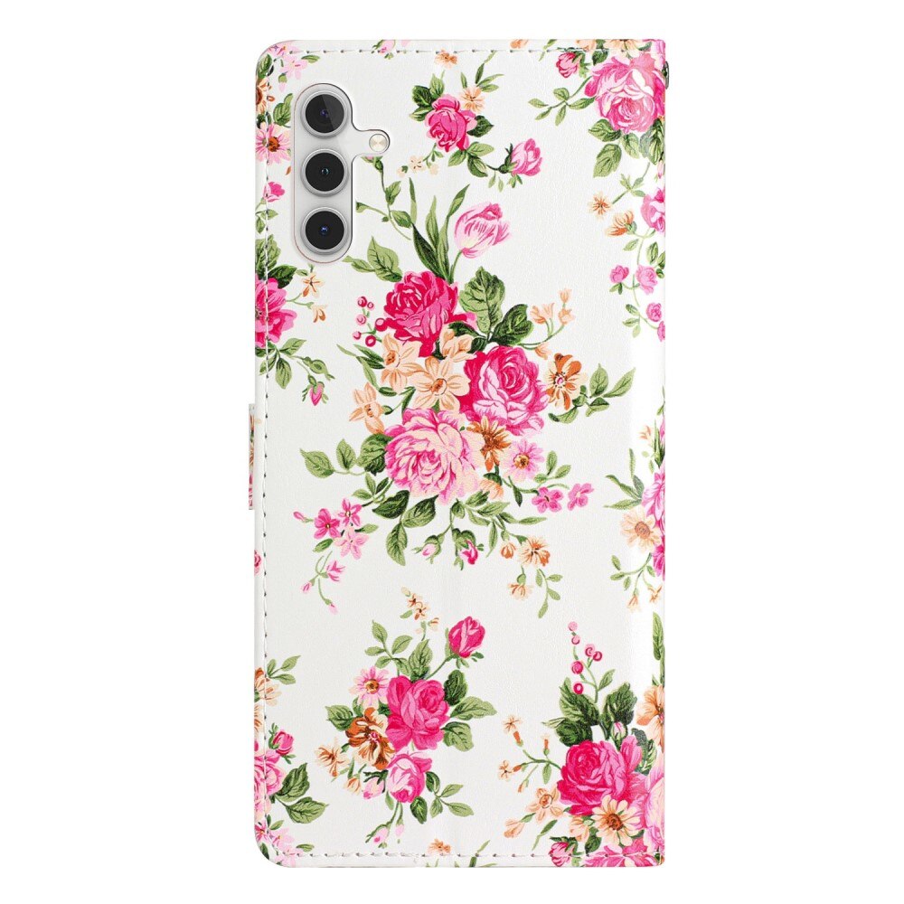 Samsung Galaxy A55 Wallet Book Cover Pink Flowers