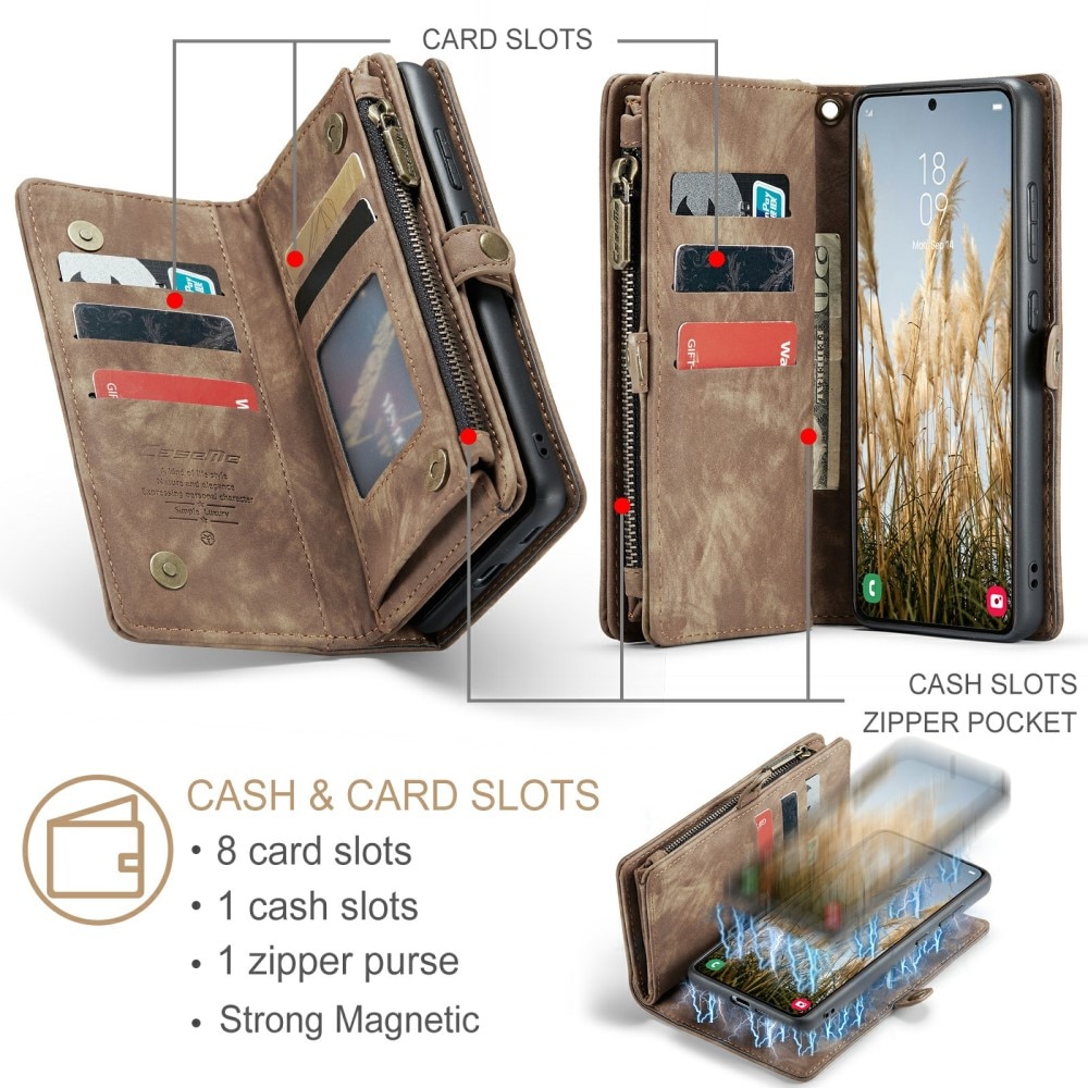 Samsung Galaxy S24 Plus Multi-slot Wallet Case Brown