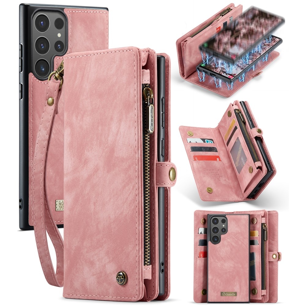 Samsung Galaxy S24 Ultra Multi-slot Wallet Case Pink