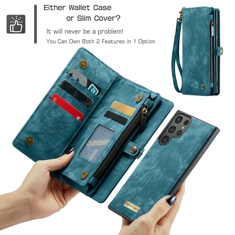 Samsung Galaxy S24 Ultra Multi-slot Wallet Case Blue