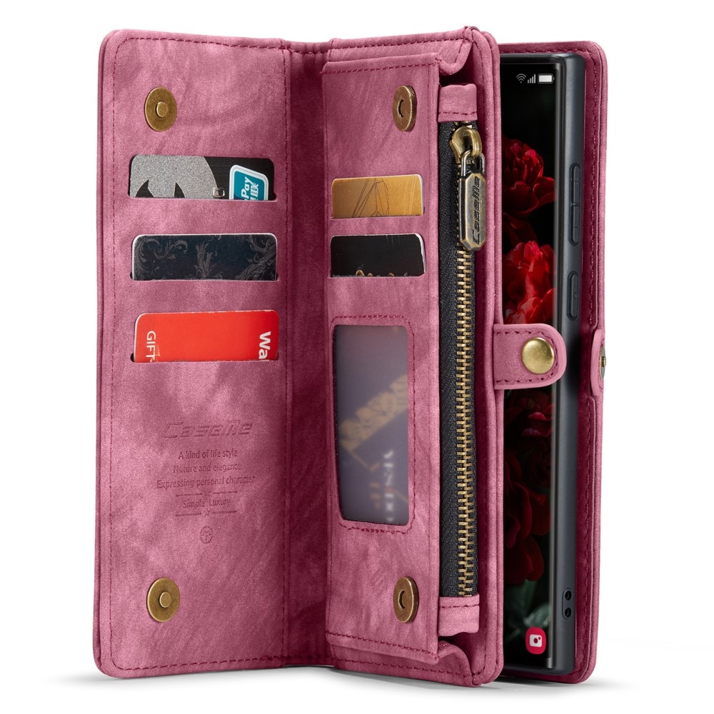 Samsung Galaxy S24 Ultra Multi-slot Wallet Case Red