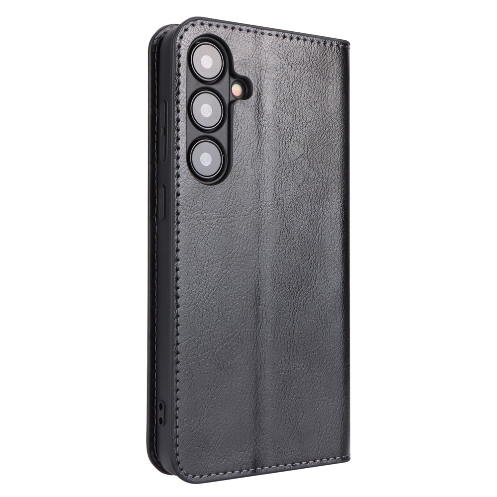 Samsung Galaxy S24 Plus Genuine Leather Wallet Case Black