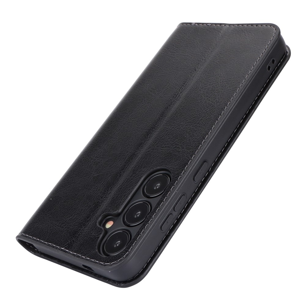 Samsung Galaxy S24 Genuine Leather Wallet Case Black