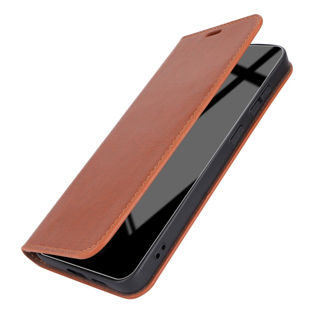 Samsung Galaxy S24 Genuine Leather Wallet Case Brown