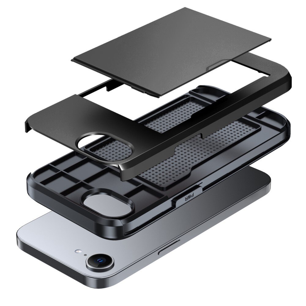 iPhone 16e Card Slot Case Black