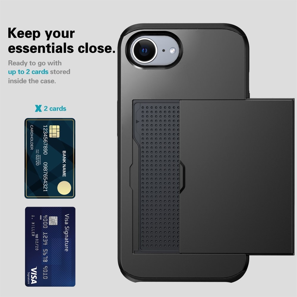 iPhone 16e Card Slot Case Black