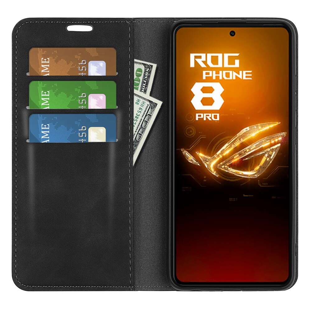 Asus ROG Phone 8 Pro Slim Wallet Case Black