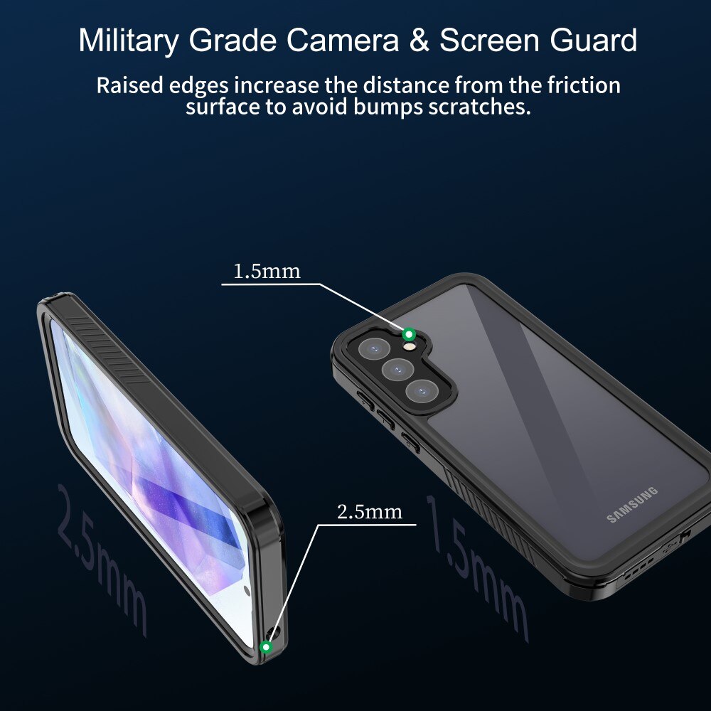 Samsung Galaxy A55 Waterproof Case Transparent