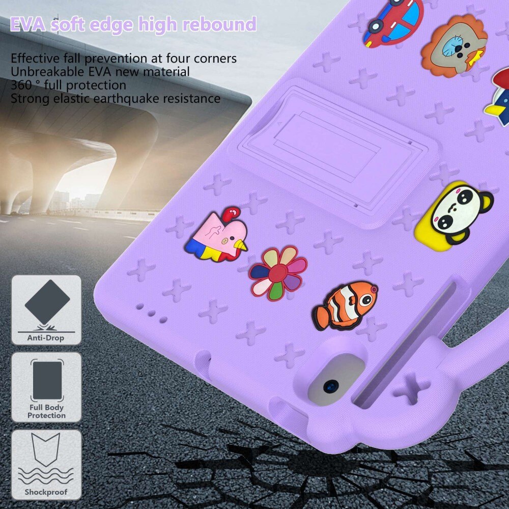 Kickstand Shockproof Case Kids Samsung Galaxy Tab A8 10.5 Purple