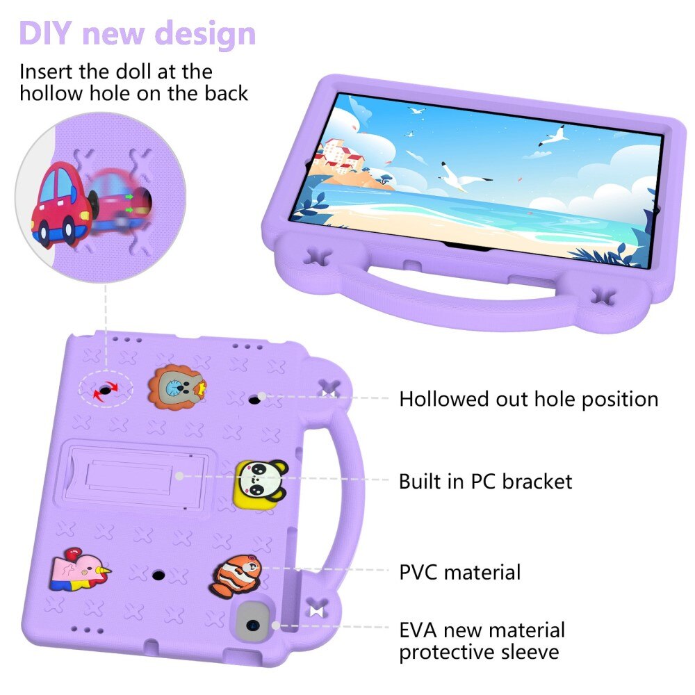 Kickstand Shockproof Case Kids Samsung Galaxy Tab A8 10.5 Purple