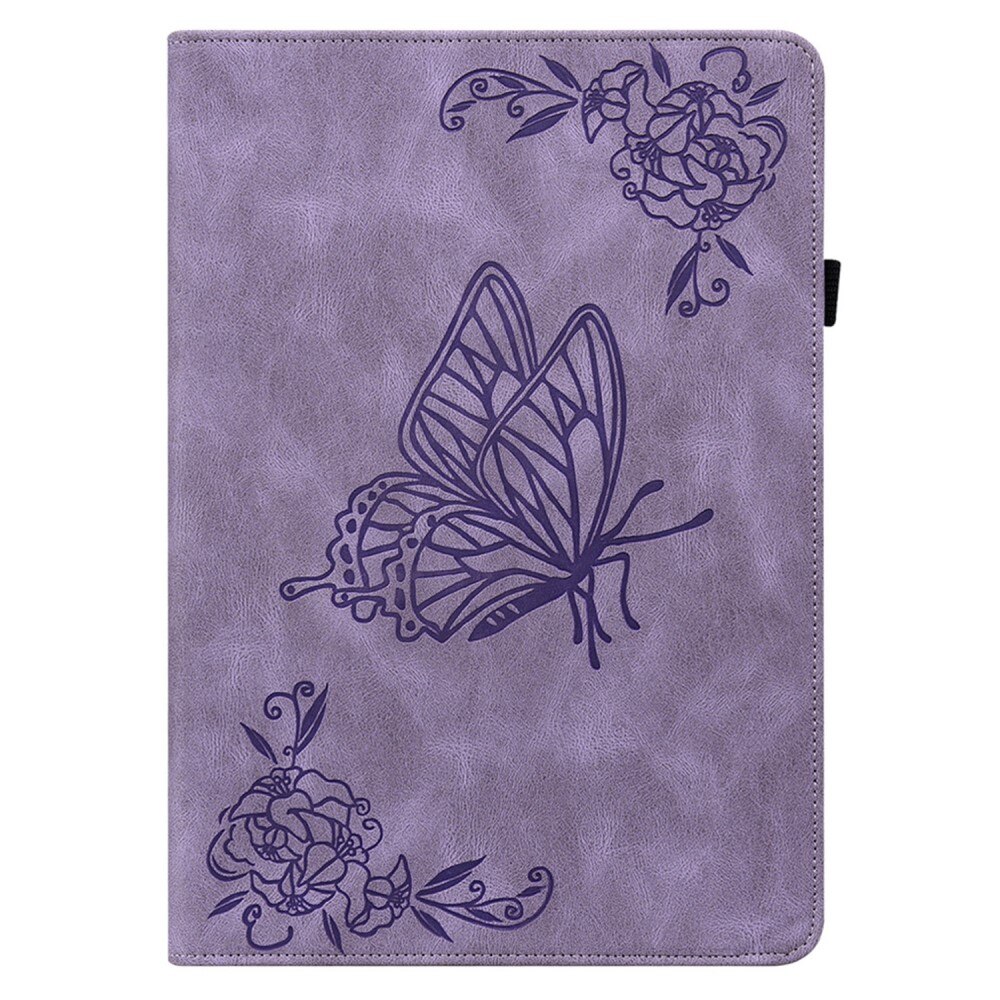 Lenovo Tab M10 5G Leather Cover Butterflies Purple