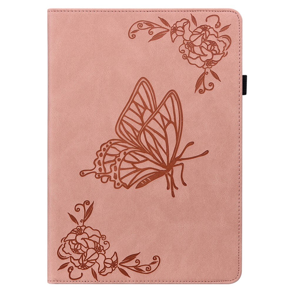 Lenovo Tab M10 5G Leather Cover Butterflies Pink