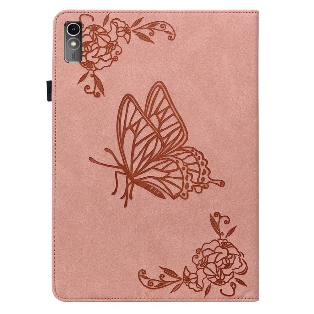 Lenovo Tab M10 5G Leather Cover Butterflies Pink