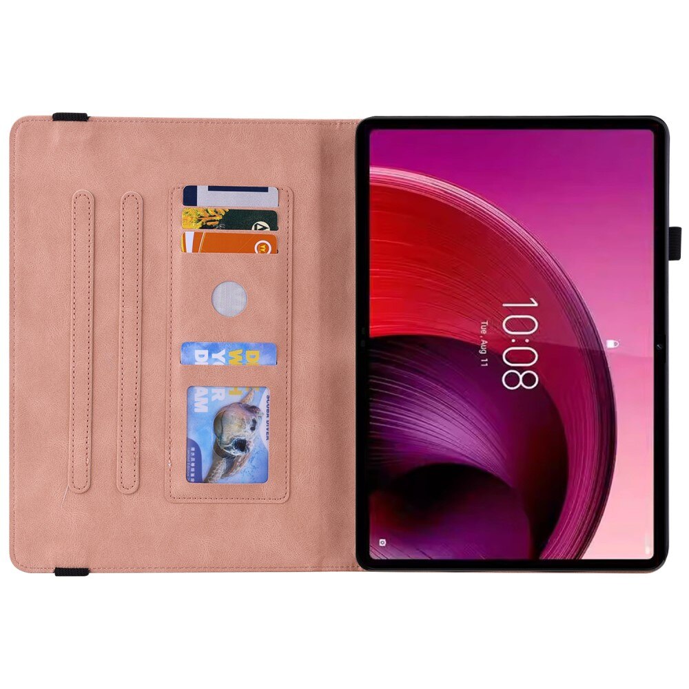 Lenovo Tab M10 5G Leather Cover Butterflies Pink