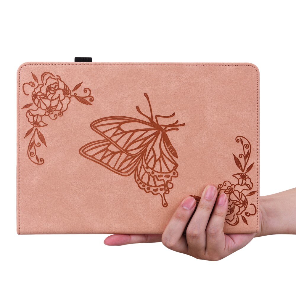 Lenovo Tab M10 5G Leather Cover Butterflies Pink